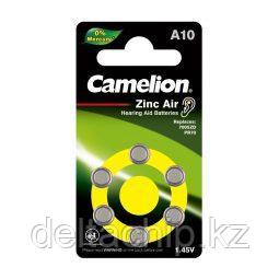 Bat A-10 БАТАРЕЙКА CAMELION ZINC AIR A10-BP6(0%HG) 6 ШТ. В БЛИСТЕРЕ