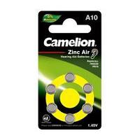 Батарейка A-10 БАТАРЕЙКА CAMELION ZINC AIR A10-BP6(0%HG) 6 ШТ. В БЛИСТЕРЕ