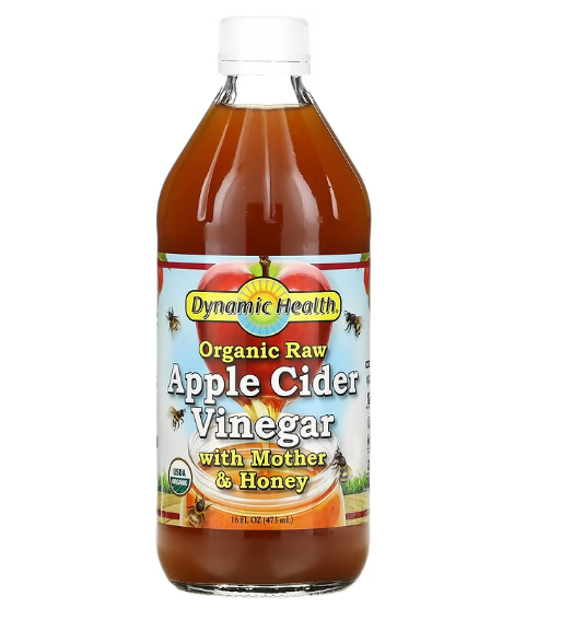 Dynamic Health Laboratories, необработанный органический яблочный уксус с маткой и медом, 473 мл (16 жидк. унц - фото 1 - id-p104298785
