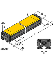 Датчик линейных перемещений TURCK LI1000P0-Q25LM0-ESG25X3-H1181