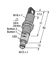 Ультразвуковой датчик TURCK RU40U-M18ES-LIU2PN8X2T-H1151