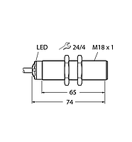 Ультразвуковой датчик TURCK RU50U-S18-LI8X