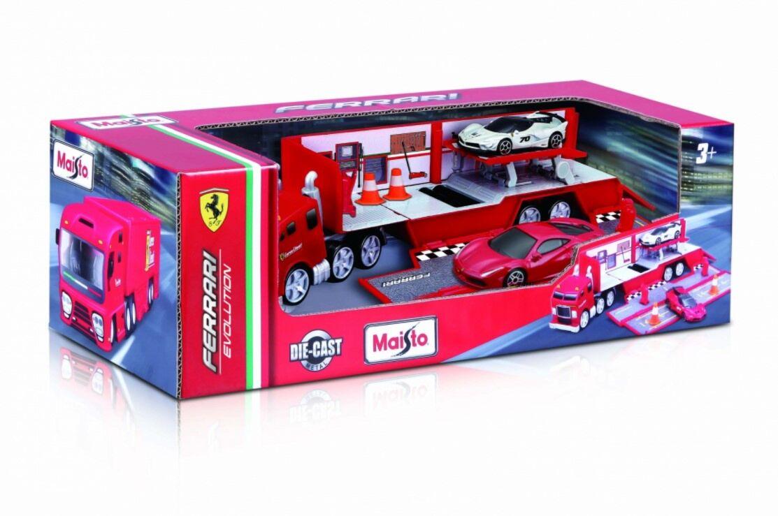 Fresh Metal Игровой набор Трейлер Ferrari Evolution Maisto - фото 1 - id-p104299709