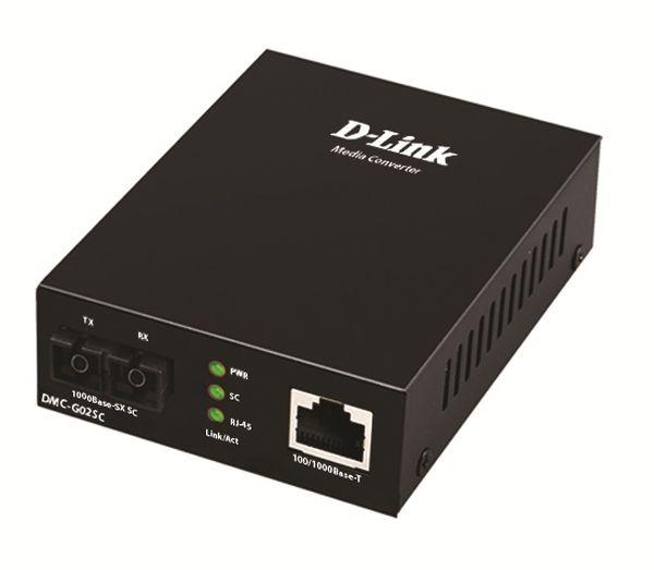 D-link DMC-G02SC Медиаконвертер, 1 x 100/1000Base-T и 1 x 1000Base-SX с разъемом SC, многомод, до 550 м - фото 1 - id-p104300245