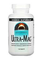 Ultra-Mag, магний с В6, 120 таблеток, Source Naturals