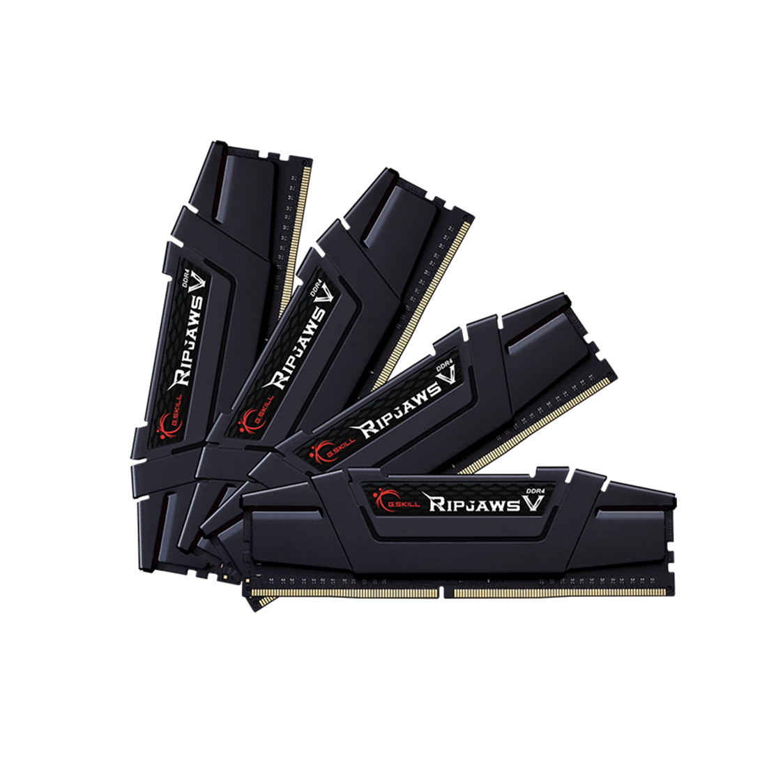 Комплект модулей памяти G.SKILL RipjawsV F4-4000C18Q-32GVK (Kit 4x8GB) DDR4 32GB DIMM Черный