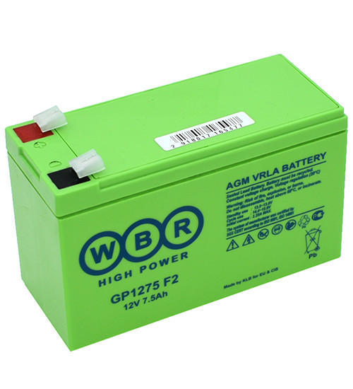 Батарея для UPS 12V, 7.5Ah, WBR GP1275 F2 - фото 1 - id-p104306505