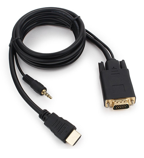 Конвертер HDMI m -> D-Sub (VGA) m + audio, Cablexpert A-HDMI-VGA-03-6 - фото 1 - id-p104307787