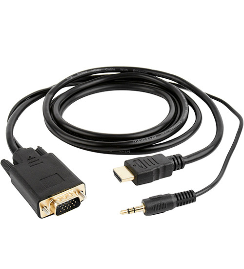 Конвертер HDMI m -> D-Sub (VGA) m + audio, Cablexpert A-HDMI-VGA-03-5M - фото 1 - id-p104307809