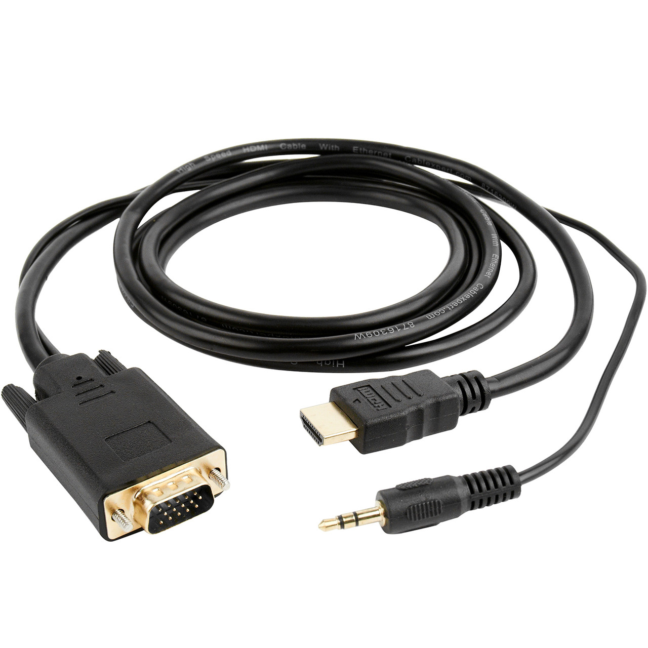 Конвертер HDMI m -> D-Sub (VGA) m + audio, Cablexpert A-HDMI-VGA-03-5M - фото 2 - id-p104307809