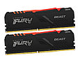 Комплект модулей памяти Kingston Fury Beast RGB, KF432C16BBAK2/16, DDR4, 16 GB, фото 2