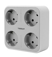 Сетевой фильтр + зарядка Tessan TS-302-DE, Серый