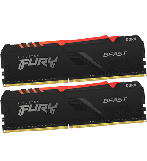 Комплект модулей памяти Kingston Fury Beast RGB, KF436C18BBAK2/32, DDR4, 32 GB