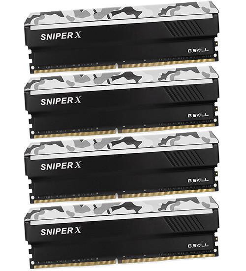 Комплект модулей памяти G.Skill Sniper X, F4-3200C16Q-64GSXWB, DDR4, 64 GB