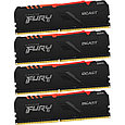 Комплект модулей памяти Kingston Fury Beast RGB, KF436C18BBAK4/128, DDR4, 128 GB, Черный, фото 2