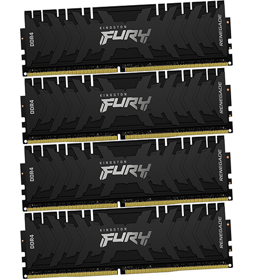 Комплект модулей памяти Kingston Fury Renegade, KF436C18RBK4/128, DDR4, 128 GB