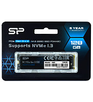 Твердотельный накопитель SSD M.2 PCIe Silicon Power A60, SP128GBP34A60M28, 128 GB