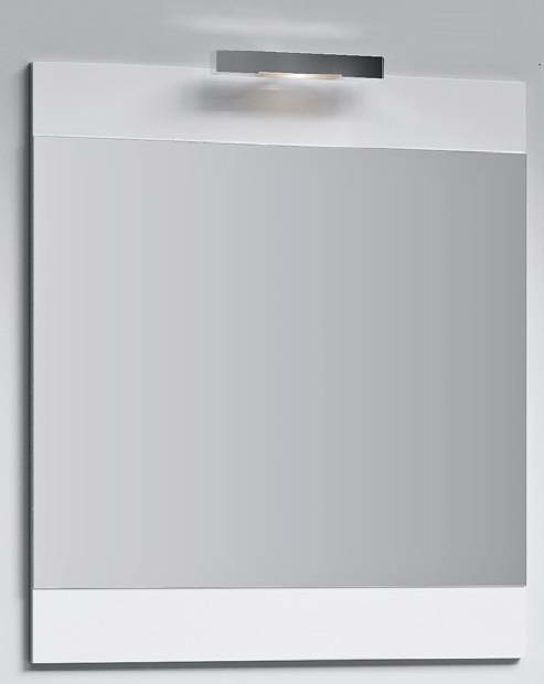 "Бриг"панель с зеркалом и светильником, цвет белый, Br.02.07/W, ТМ «AQWELLA»