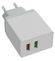 Зарядка USB 220В Ritmix RM-3032QC, Белый