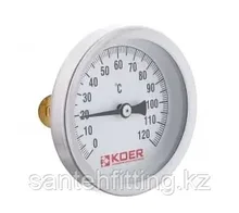 Система отопления термометр для котла накладной с пружиной d.63 120° KT.672A Koer