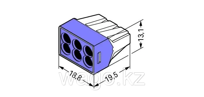 Клемма PUSH WIRE® для распределительных коробок WAGO 773-106, фото 2