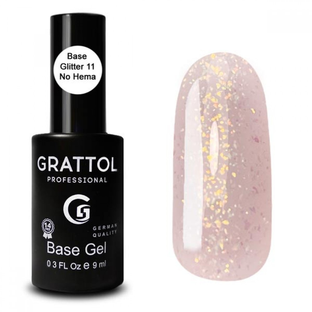 Grattol Rubber Base Glitter 11