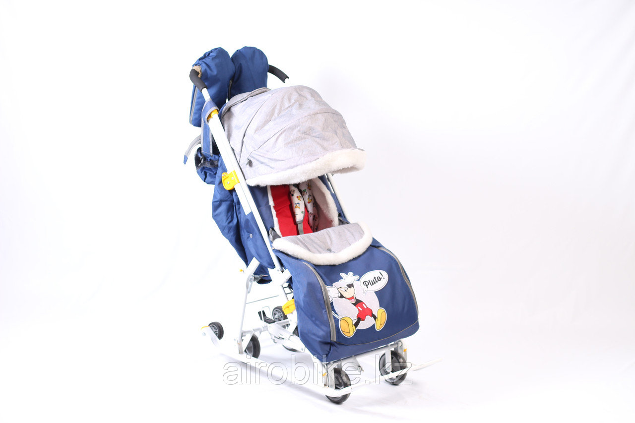 Детские санки-коляска Disnay Baby 2 DB2/4 Микки Маус, синие