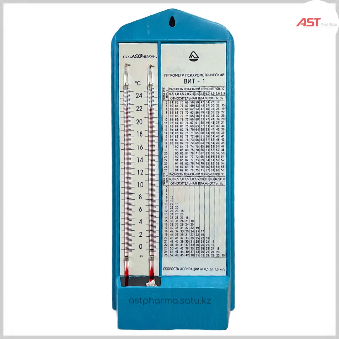 Гигрометр психометрический вит-1. Таблица гигрометра психрометрического вит-2. Показания психрометра. Как залить воду в гигрометр.