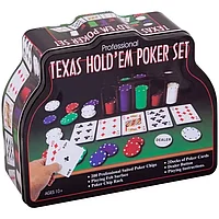 Покерный набор (200 фишек с сукном, 2 колоды карт) | Нескучные игры