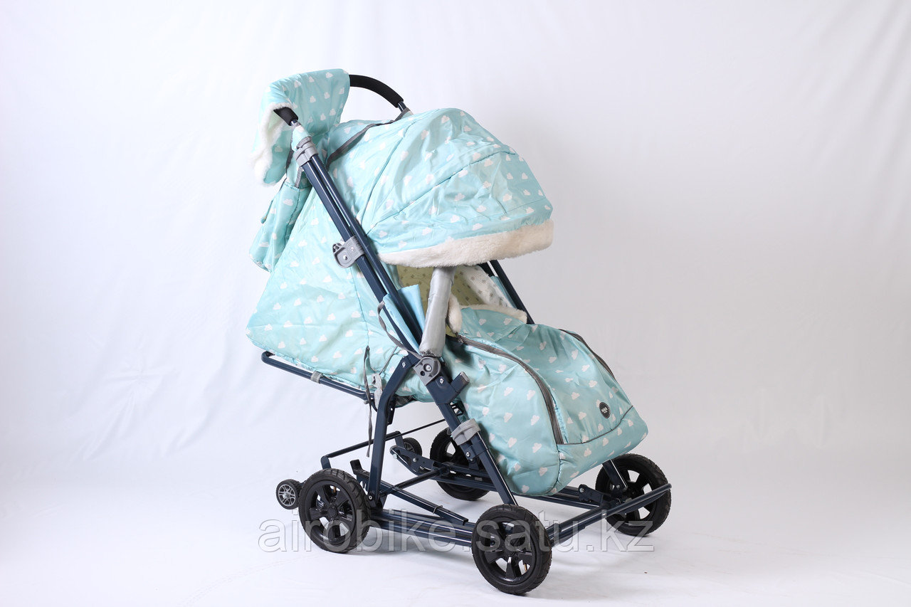Детские санки-коляска Nika Kids 8-1К НД8-1К, светло-голубые