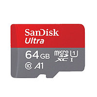 Карта памяти SanDisk Ultra, microSDHC, 64 Гб, 10 класс