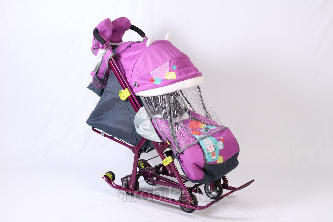 Детские санки-коляска Nika Kids 7-2 НД7, фиолетовые