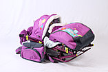 Детские санки-коляска Nika Kids 7-2 НД7, фиолетовые, фото 2
