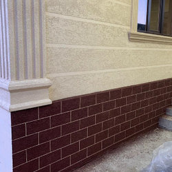 Фасадная декоративная штукатурка Жидкий Плитняк (Цвет железа)