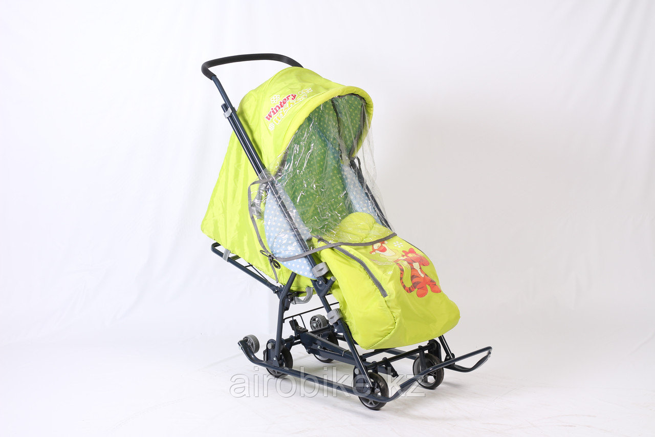 Детские санки-коляска Disnay Baby-1 DB1/3 с тигром, лимонные