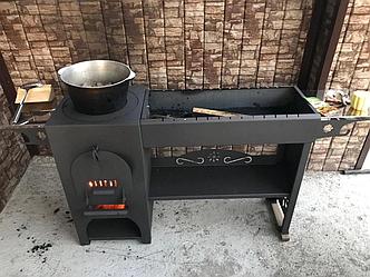 Печь типа казан-мангал Жаркофф комбинированная