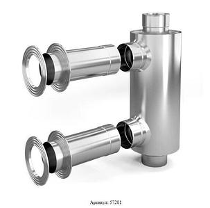 Дымоход-конвектор-1 ТМФ для смежного помещения нерж. 1,0мм/0,5мм ф115мм L=0.65м