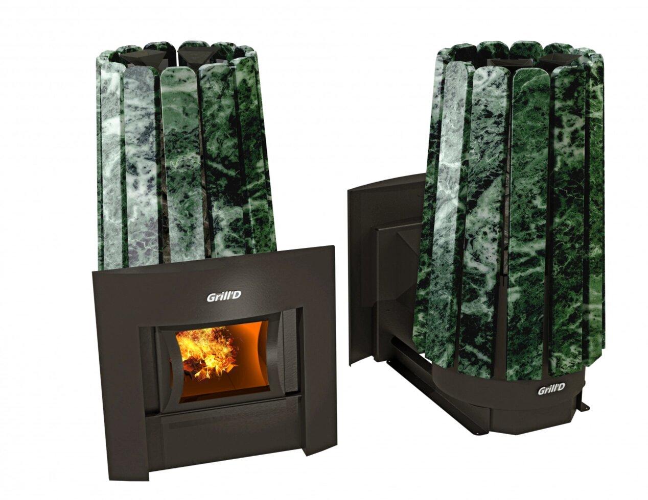Печь для бани Grill'D Cometa 180 Vega window stone (Змеевик) (10-24 куб. м.)