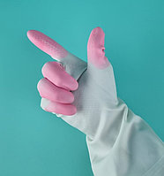 Перчатки резиновые для уборки помещений, размер М, цвет белый