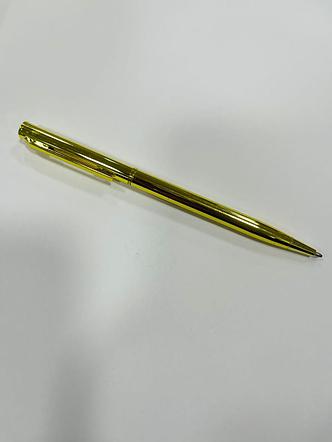 Ручка шариковая поворотная золотая, фото 2