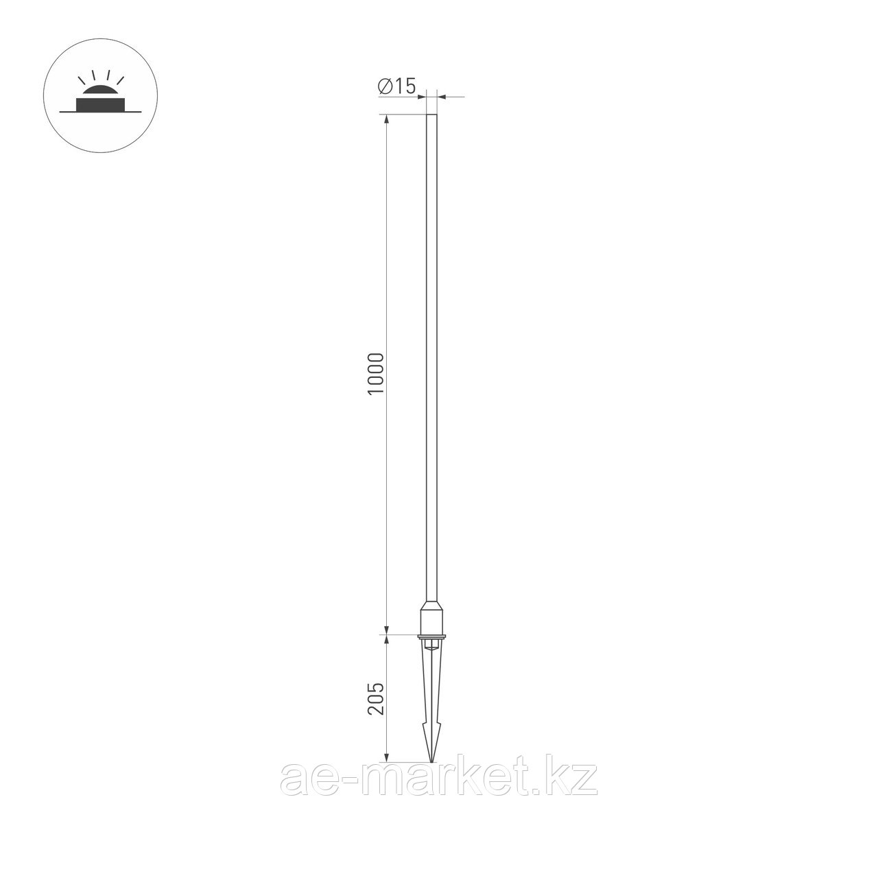 Светильник KT-CHAMPAGNE-L1000-3W Warm3000 (DG, 180 deg, 24V) (Arlight, IP65 Металл, 3 года) - фото 5 - id-p104346046