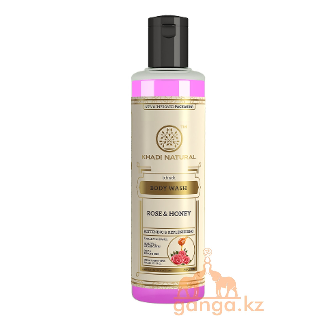 Гель для душа Роза и Мед KHADI (Rose & Honey Herbal Body Wash), 210 мл - фото 1 - id-p25254036