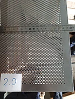 Перфорированный металлический лист Rv 2 мм. Шаг-3,5 мм.Размер 1000х2000 мм. Сталь Хк.Толщина 1 мм.