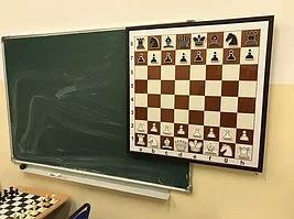 Доска шахматная демонстрационная с фигурами