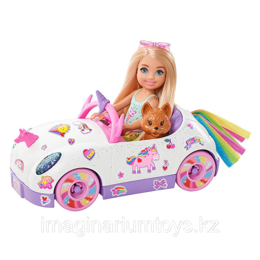 Машинка Barbie Кабриолет Челси с наклейками