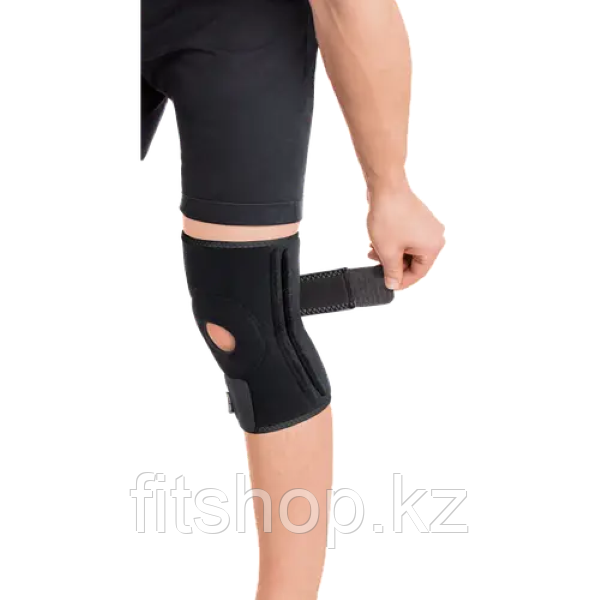 Бандаж для коленного сустава с фиксатором коленной чашечки и регулируемым  размером