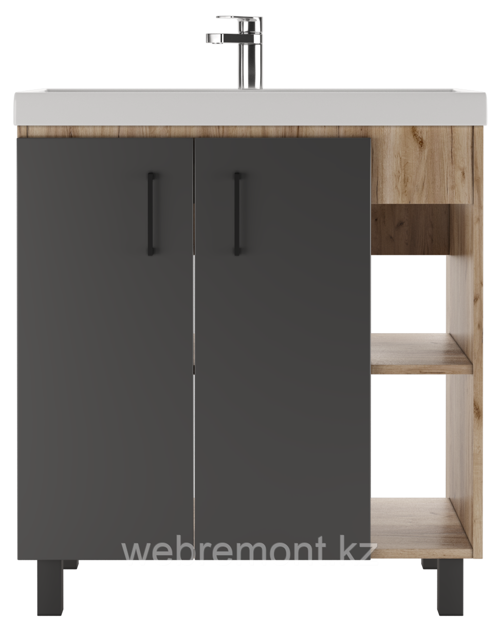 Тумба с раковиной Craft 80 см. Домино