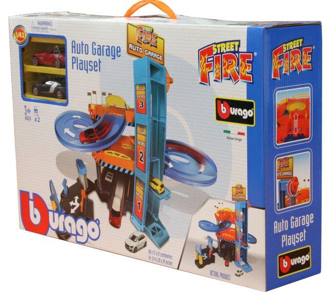 Игровой Гараж Street Fire + 2 машинки 1:43 BBURAGO
