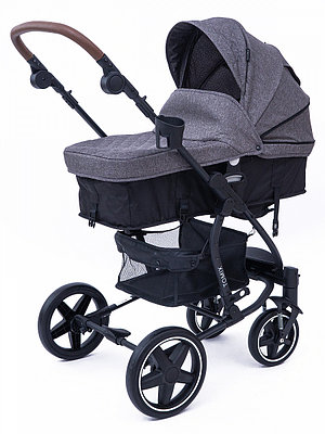 Коляска-трансформер Tomix  "Emily V2", (Dark Grey+Black)