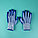 Перчатки рабочие Матроска синие резиновые с обливочной ладонью (Зебра). PHB10, фото 2